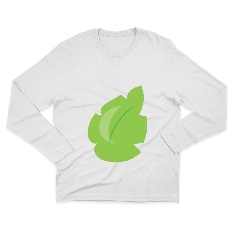 Icône de feuille verte Homme Manches Longues T-Shirt