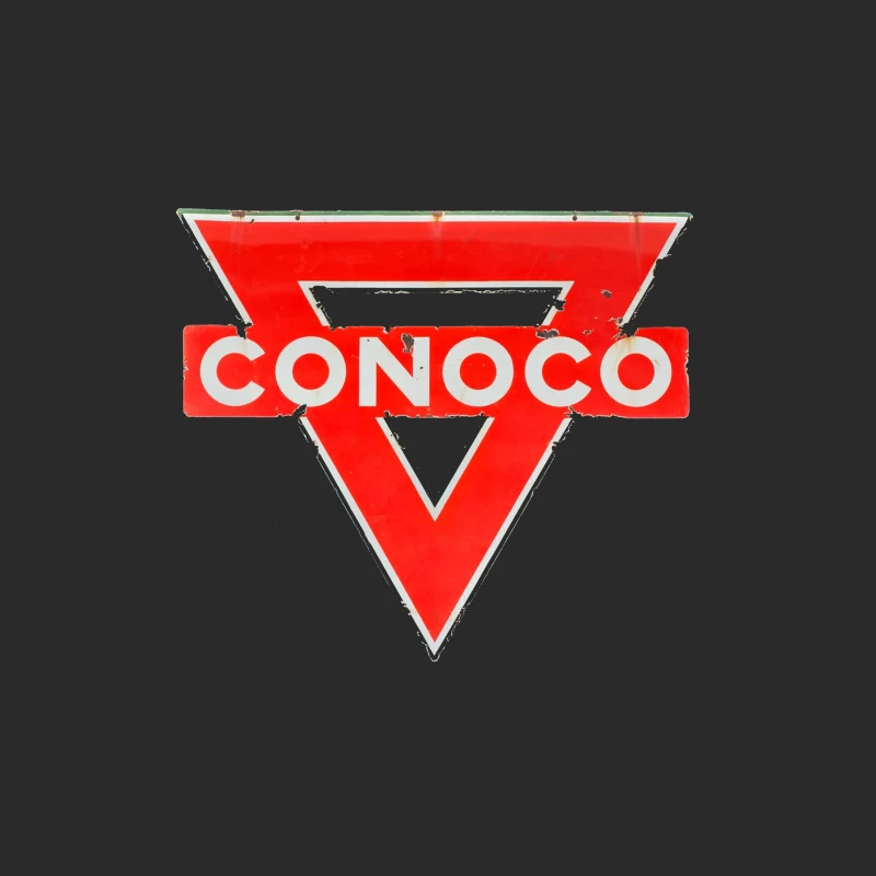 Vintage Conoco Gas Station Triangle Logo Sign Baseball Cap