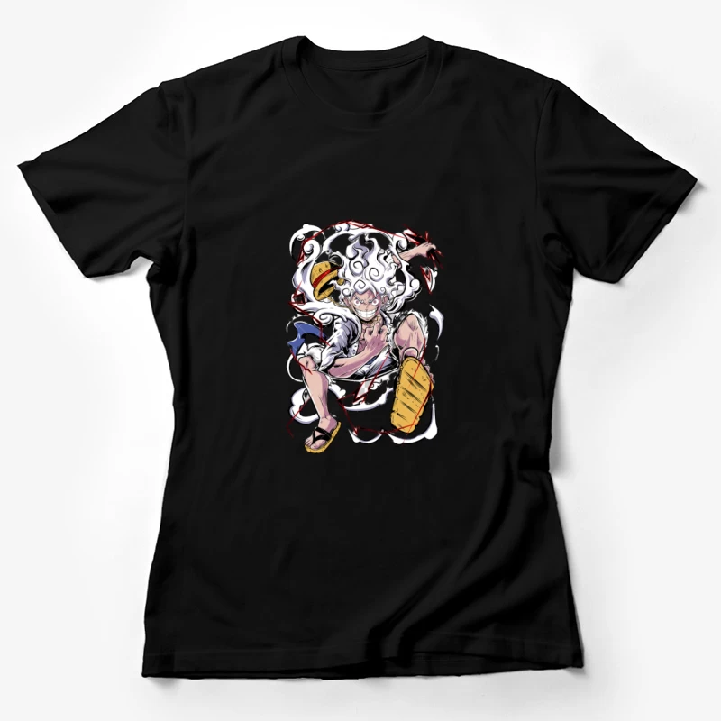 Anime-Kämpfer mit Rauch und Blitz Damen T-Shirt