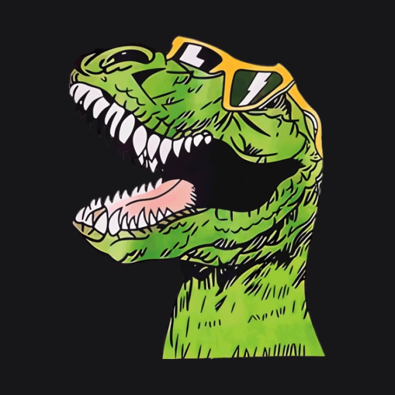 Cooler Dinosaurier mit Sonnenbrille Herren Pullover Hoodie