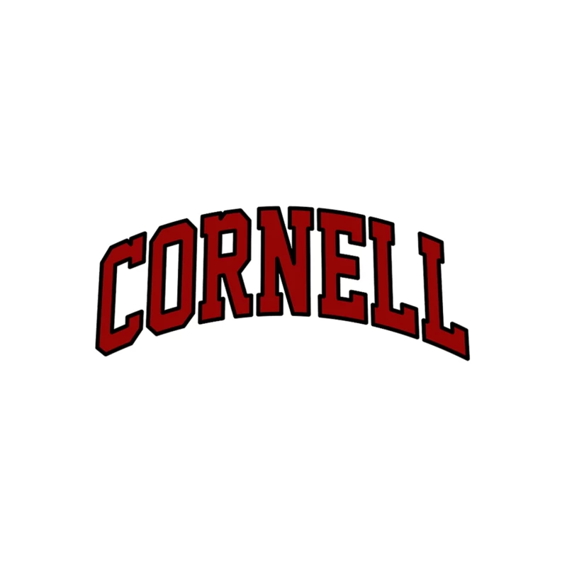 Cornell University Red Arched Text Logo Mouse Pad