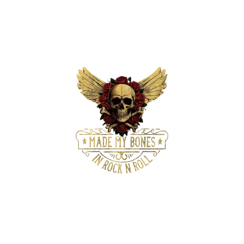 Rock and Roll Skull Design Desk Mat