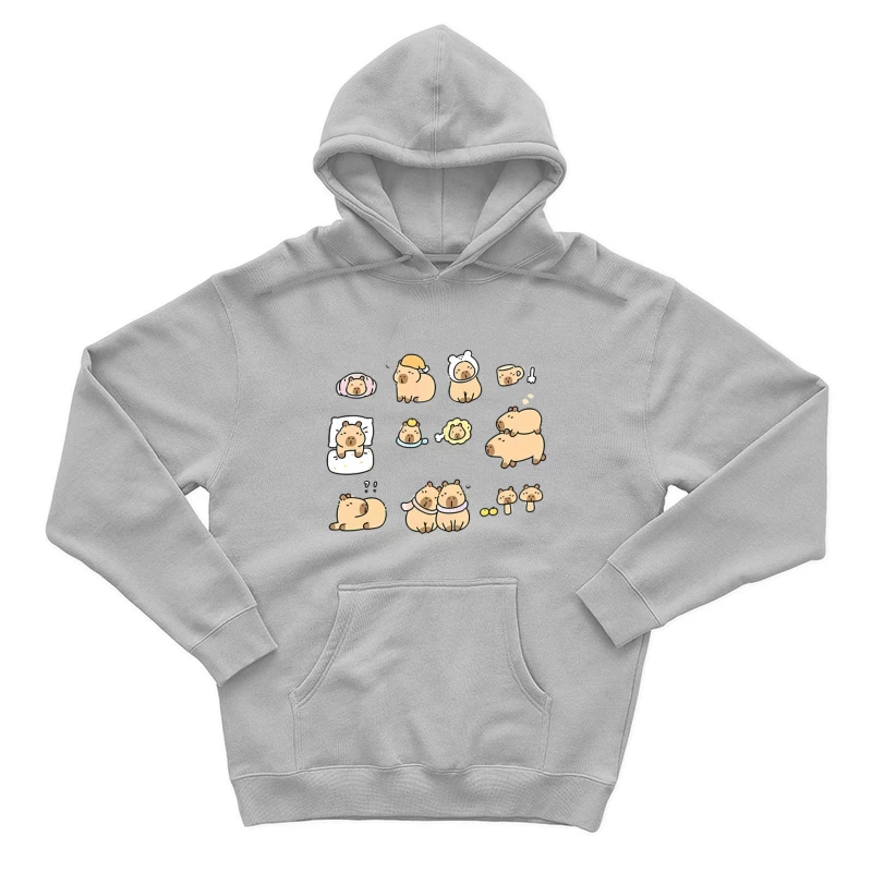 Niedliche Capybara-Illustrationen Herren Pullover Hoodie