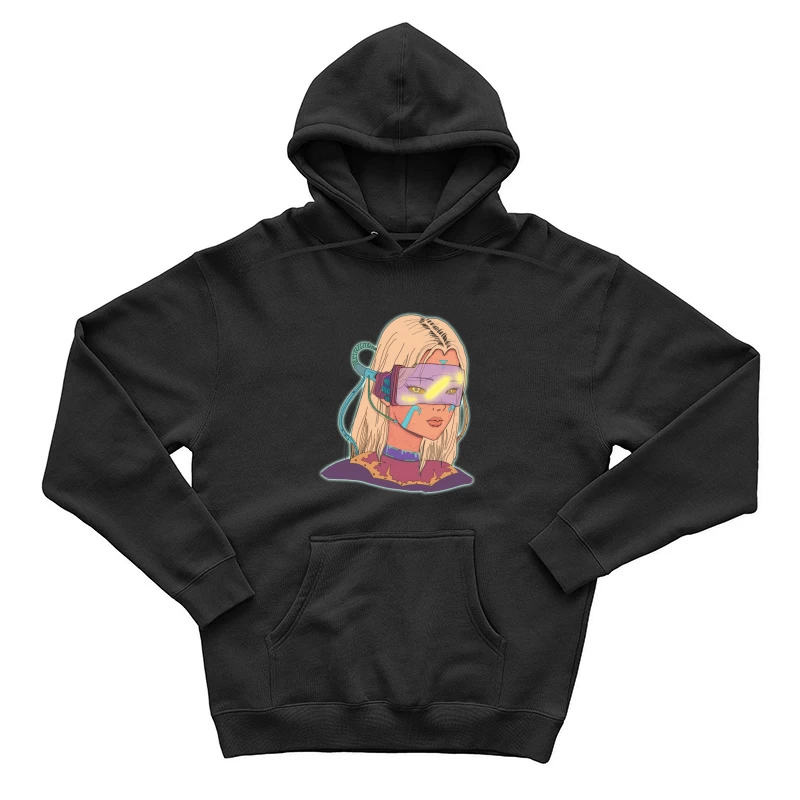 Cyberpunk-Futurismus-Porträt Herren Pullover Hoodie