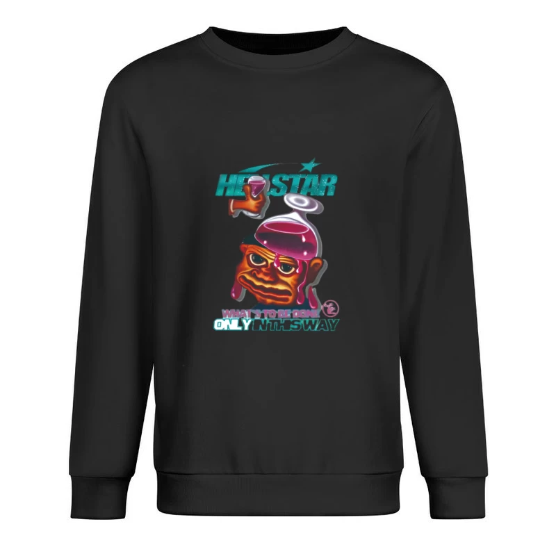 Fantastische Kreatur mit Wein Herren Pullover Sweatshirt