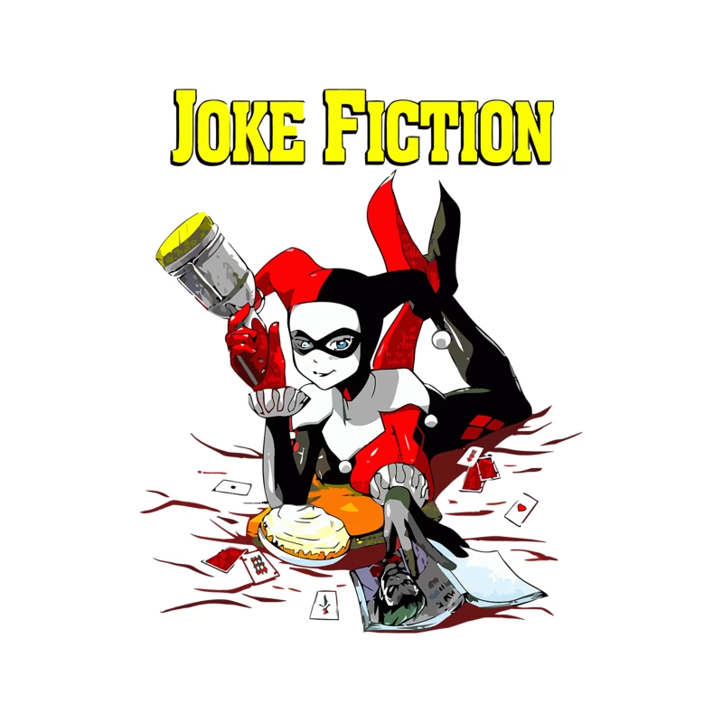 Harley Quinn's Pulp Fiction Parody: Comic Book Jokester Tapestry