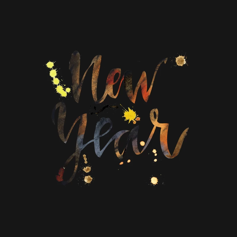 Nouvel An Avec Éclaboussures Artistiques Femme T-Shirt