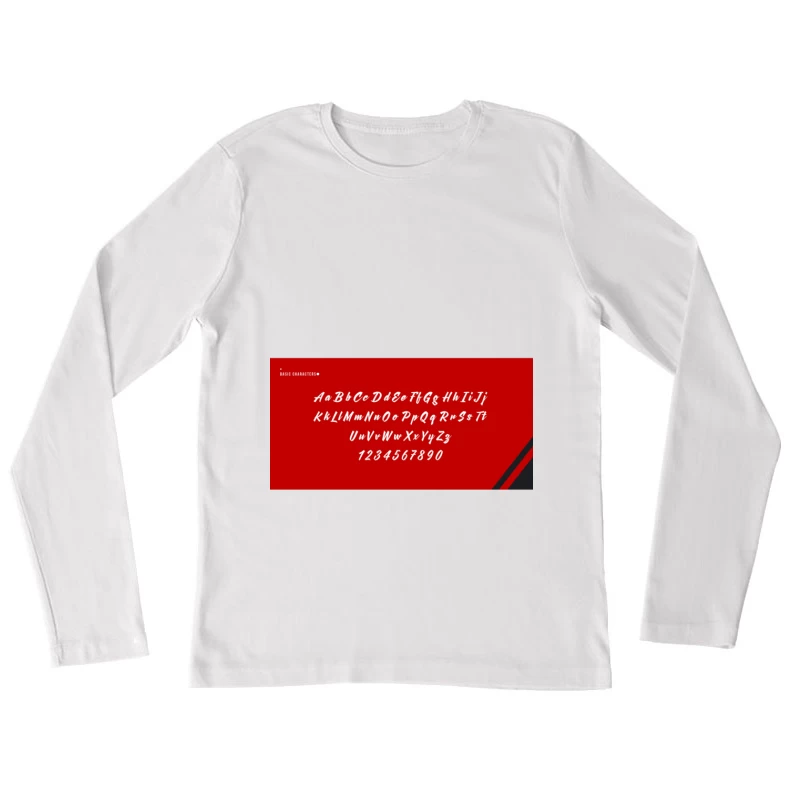 Polices de caractères cursives et numéros élégants Femme Manches Longues T-Shirt