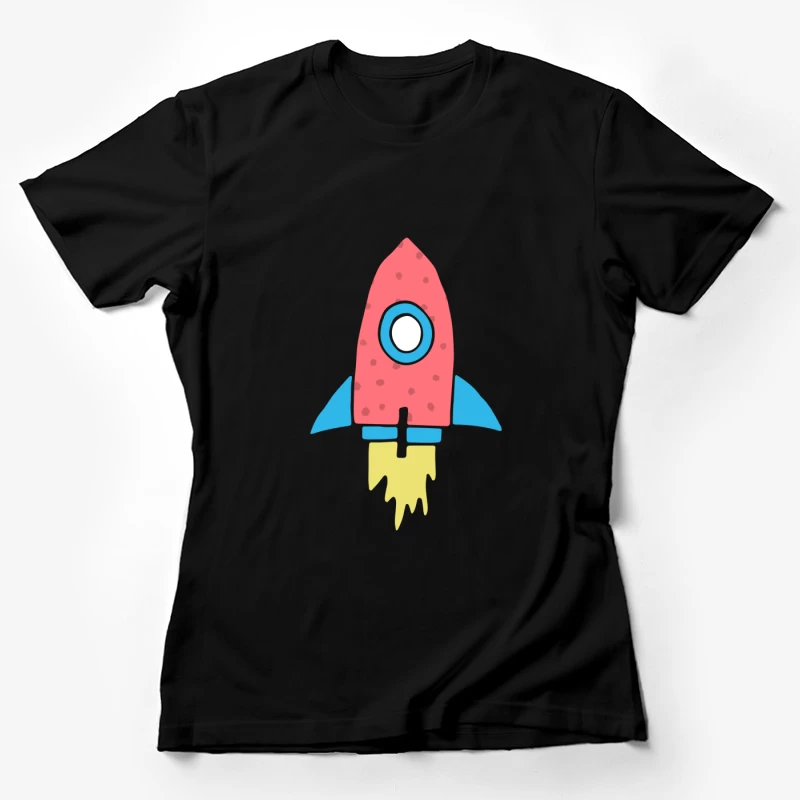 Fusée colorée en dessin animé Femme T-Shirt