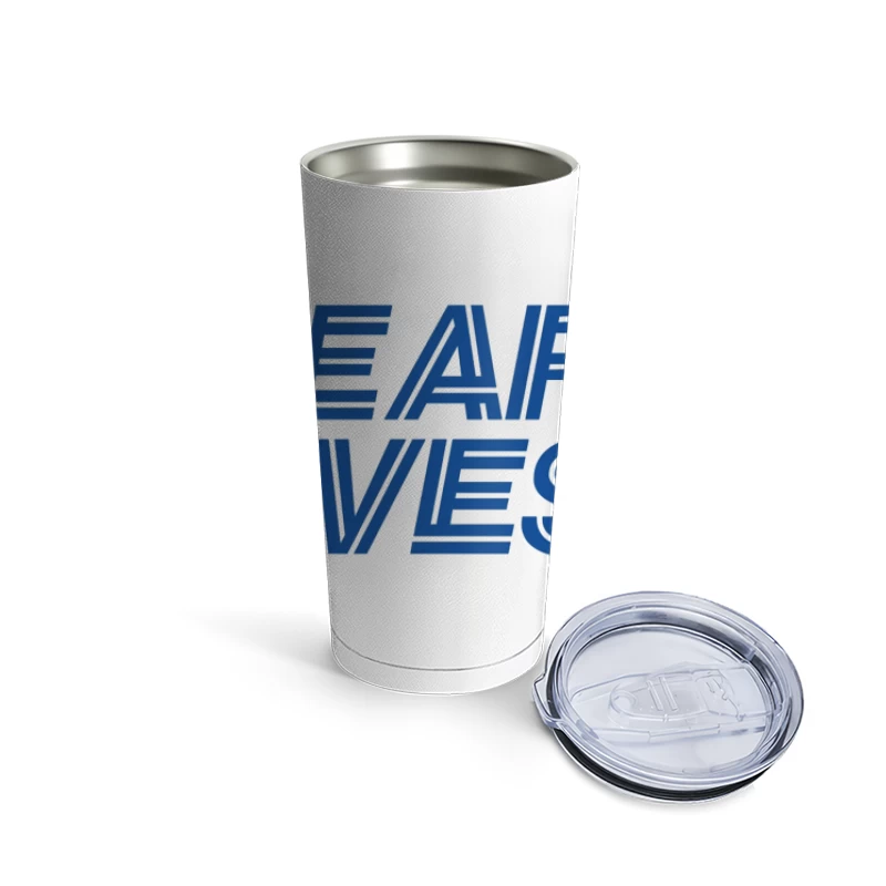 Sears Lives! Blue Text Logo Design Travel Mug