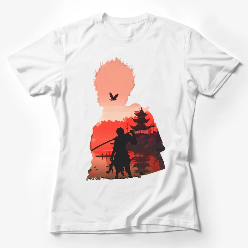 Samurai vor Sonnenuntergang Damen T-Shirt