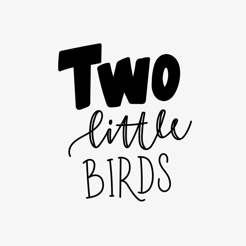Inscription 'Two Little Birds' en Style Moderne Homme Sweat-shirt à enfiler