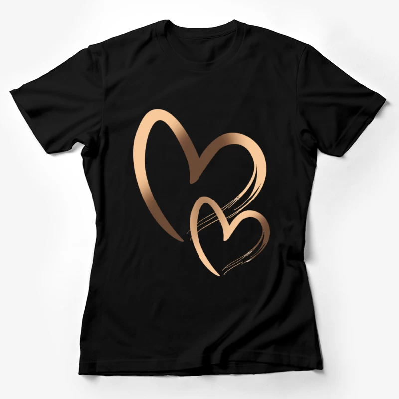 Zwei ineinander verschlungene Herzen Damen T-Shirt