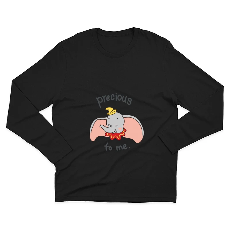 Niedlicher Elefant mit Hut Herren Langarm T-Shirt