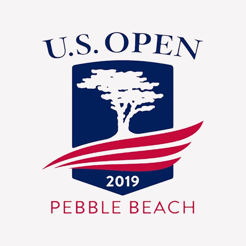 2019 US Open Golf Championship at Pebble Beach Logo Male T-Shirt