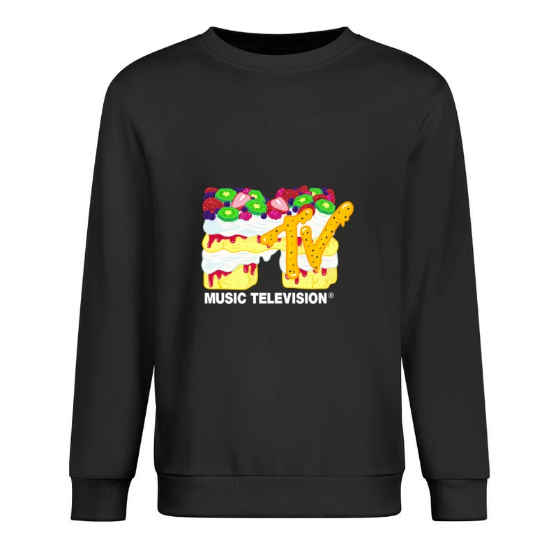 MTV Dessert Logo mit Früchten Herren Pullover Sweatshirt