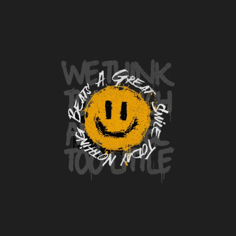 Lächeln Design mit motivierendem Text Herren Tanktops