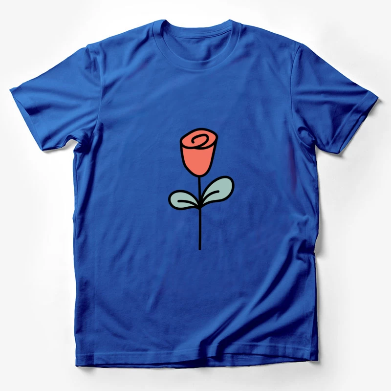 Illustration de rose stylisée Homme T-Shirt