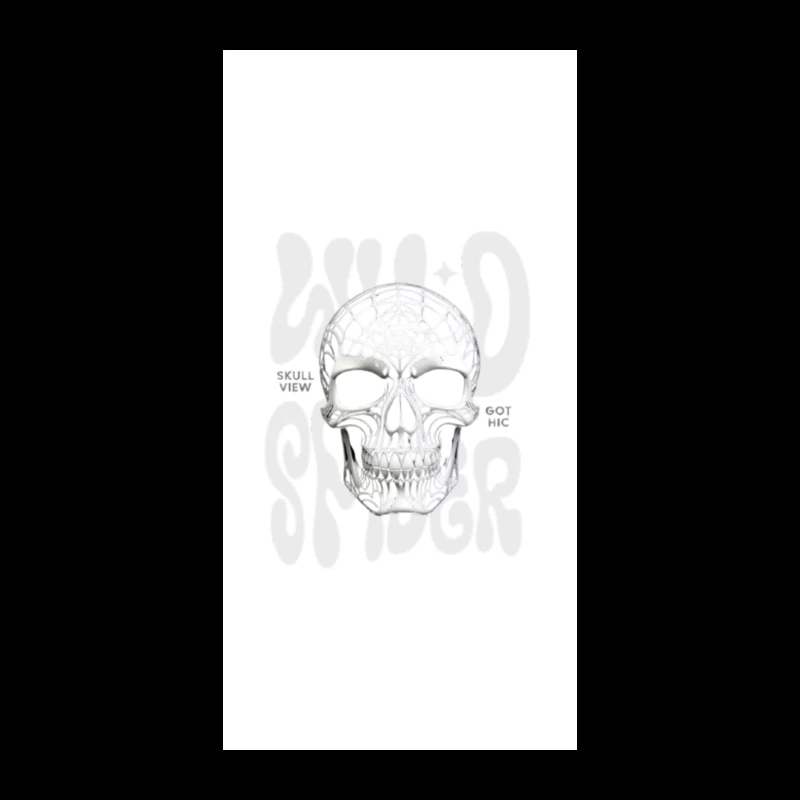 Gothic Anatomical Skull Sketch Illustration iPhone Case