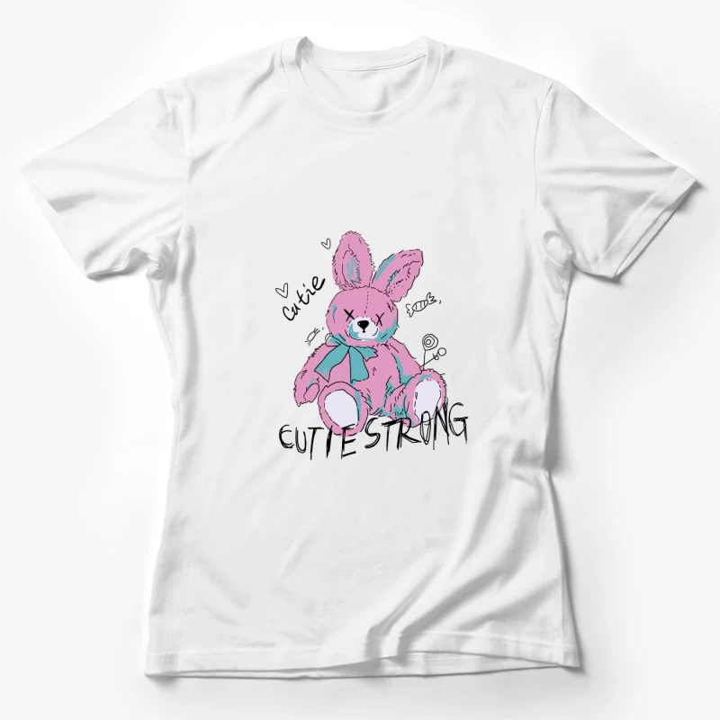 Niedliches Plüschhasen-Design Damen T-Shirt