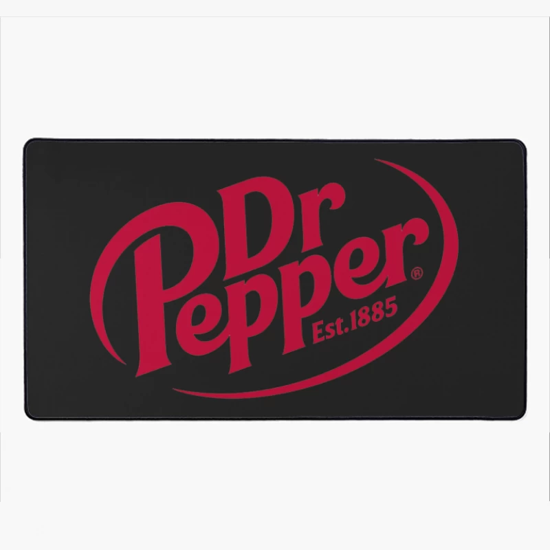 Dr Pepper Classic Red Logo Design - Established 1885 Desk Mat