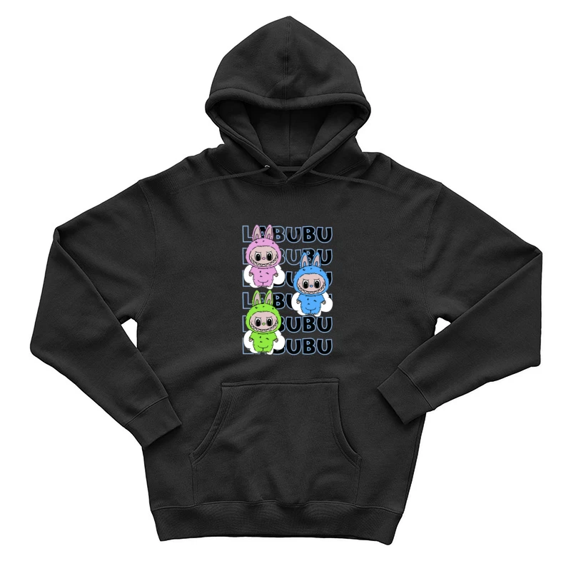Sourires colorés des personnages LiBubu Homme Sweat à capuche