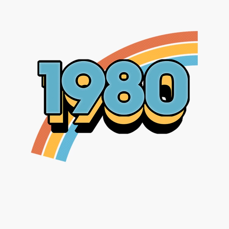 1980  Retro Birthday Design Cotton Tote Bag