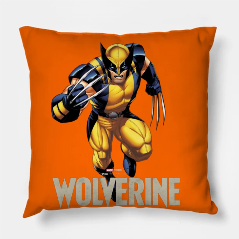 Wolverine Comic Character Throw Pillow