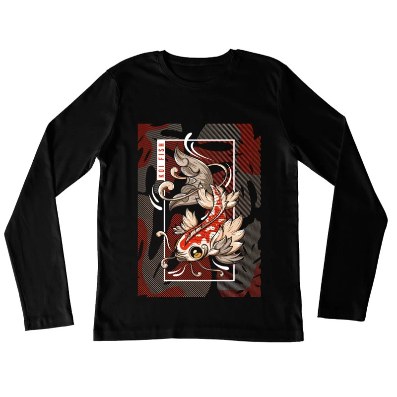 Koi Fish Art with a Contemporary Edge Female Long Sleeve T-Shirt