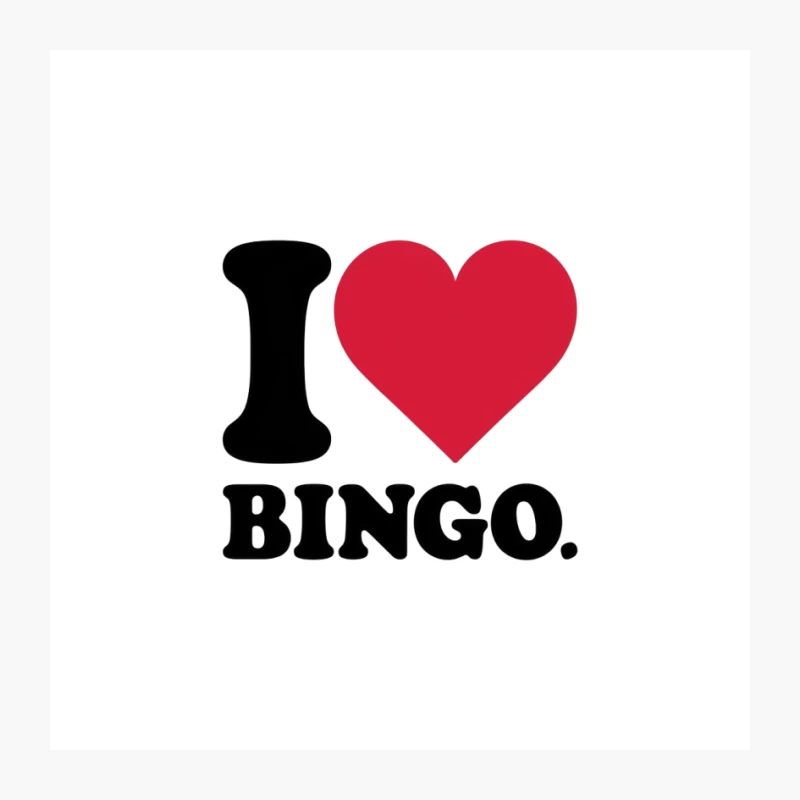 I Love Bingo: Heart for Popular Game Pin