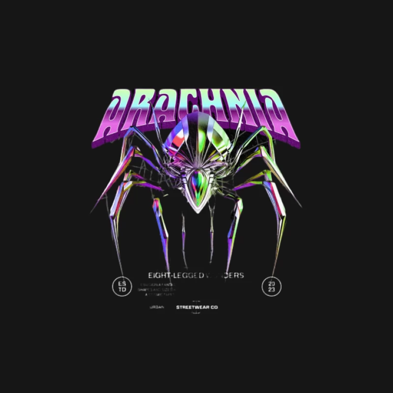 Design d'Araignée Futuriste Femme T-Shirt