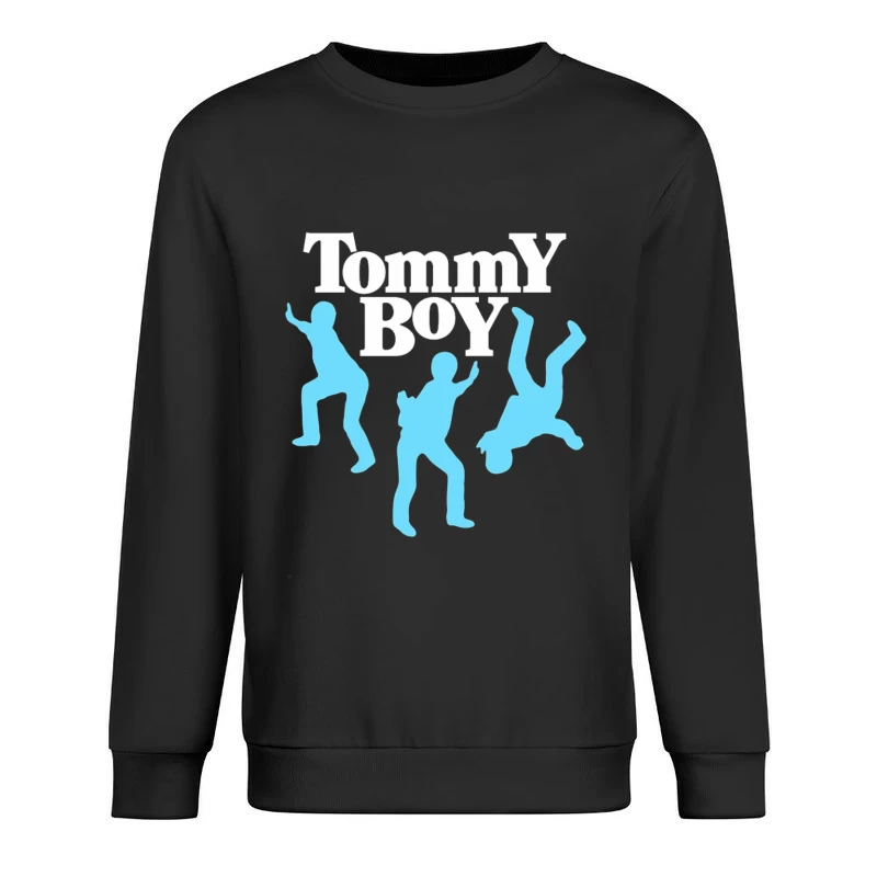 Tommy Boy Logo with Dancing Blue Silhouettes Male Pullover Sweatshirt