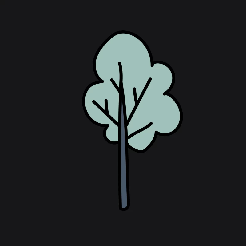 Arbre stylisé avec tronc noir Femme Sweat à capuche