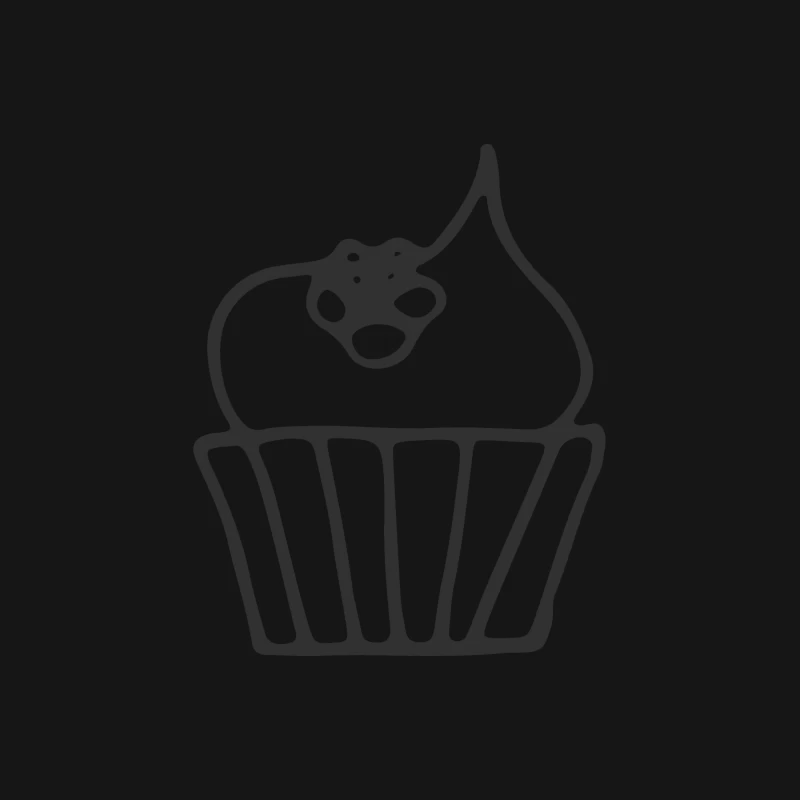 Silhouette d'un cupcake Femme T-Shirt