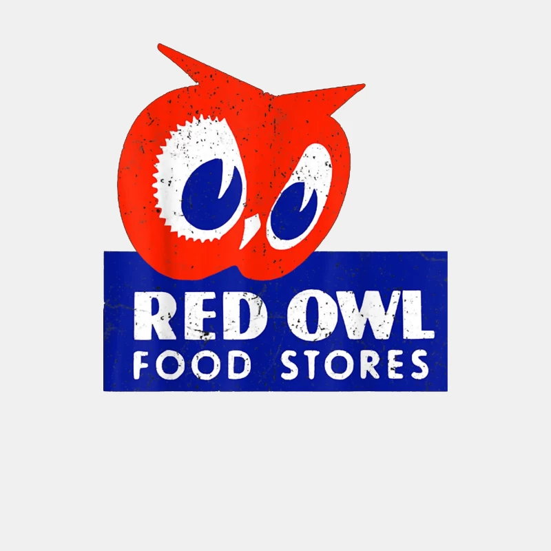 Vintage Red Owl Food Stores Logo Design Male Tank Top