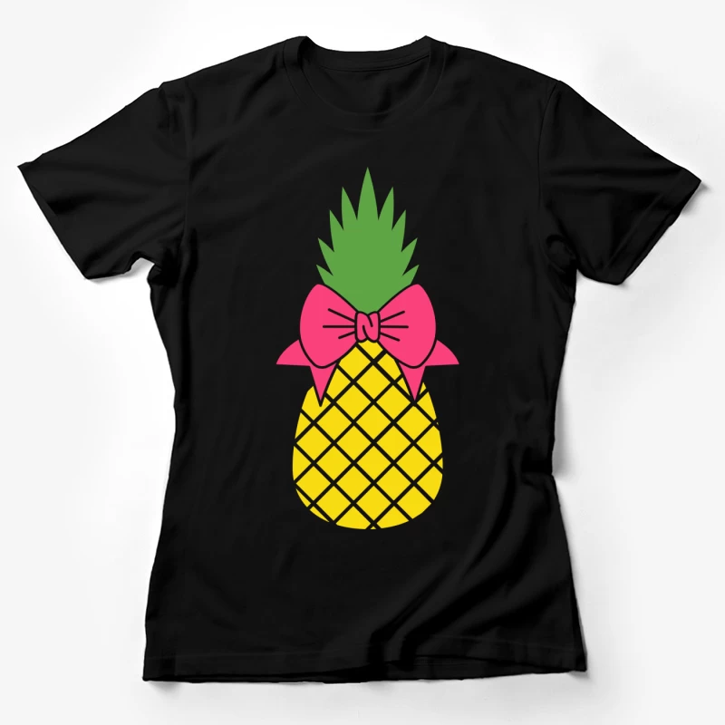 Ananas avec nœud rose Femme T-Shirt