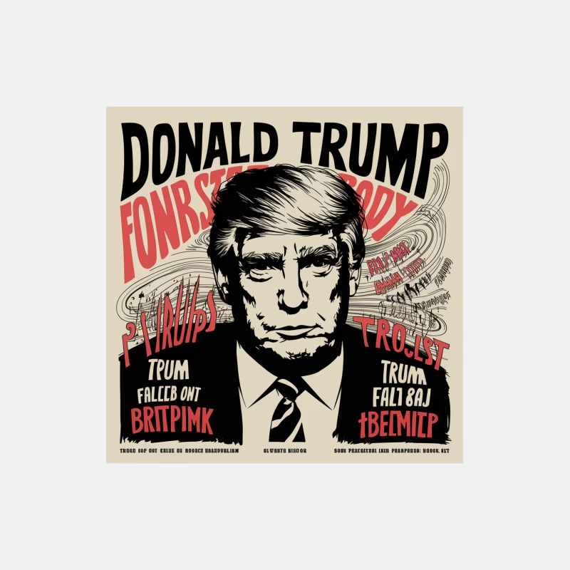 Vintage Style Political Propaganda Poster with Typography Design Male Tank Top