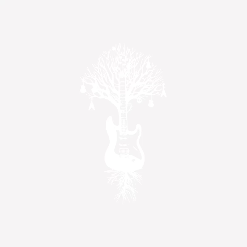 Nature Guitar White Tree Music Banksy Art Male T-Shirt