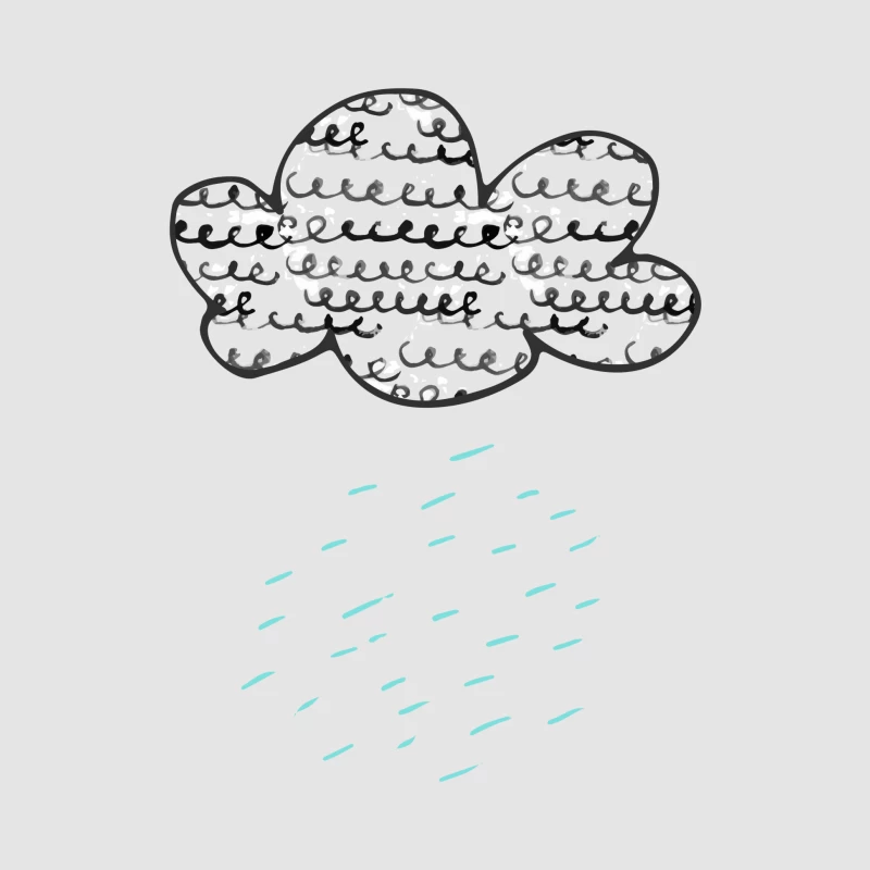 Nuage de pluie avec texture Femme Sweat à capuche