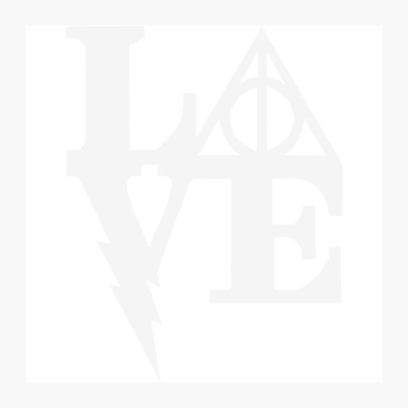 Minimalist Love Typography Inspired by Harry Potter Pin