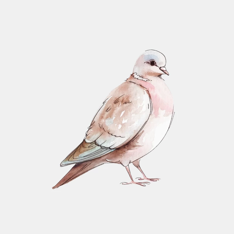 Watercolor Dove: Gentle Wildlife Illustration in Pastel Hues Male Tank Top