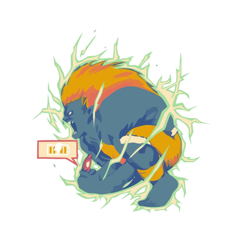 Fiery Typhlosion: Iconic Pokemon Character Illustration Tapestry