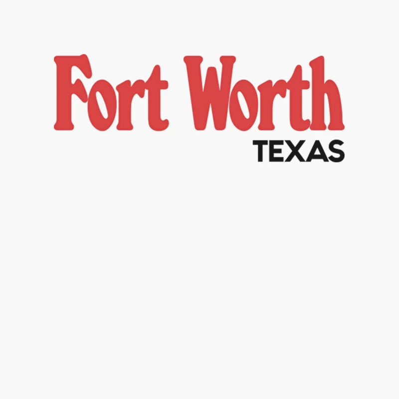 Fort Worth, TX  Retro-Style Typography Design Cotton Tote Bag