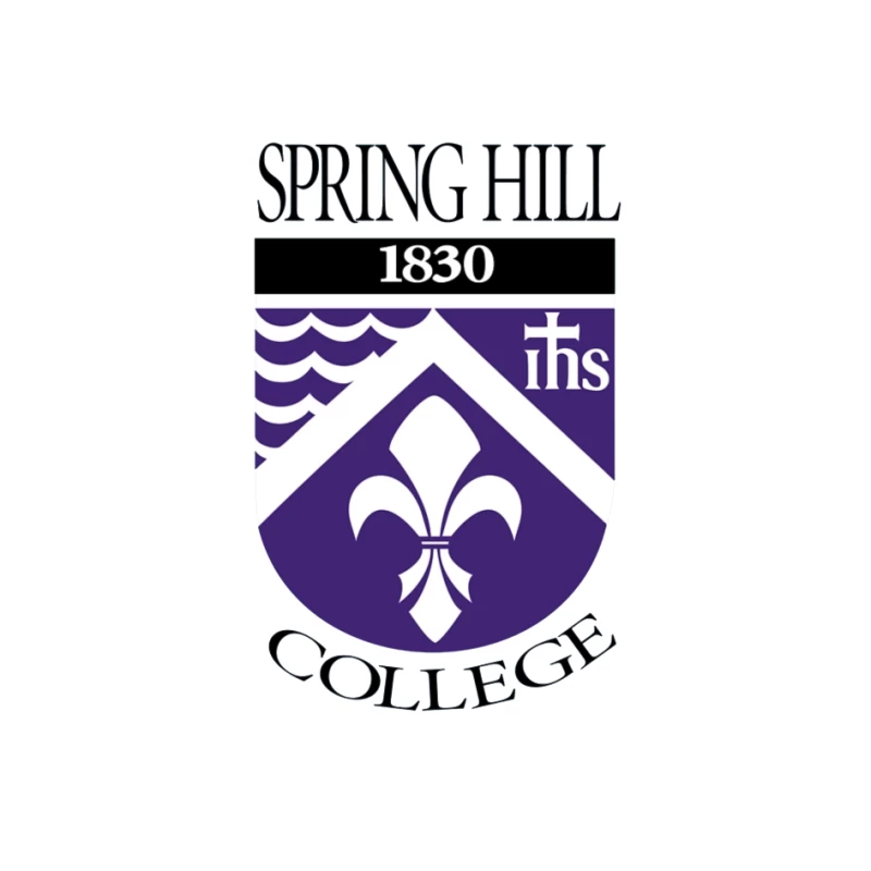 Spring Hill College Historic Shield Logo with Religious Symbolism (Est. 1830) Pin