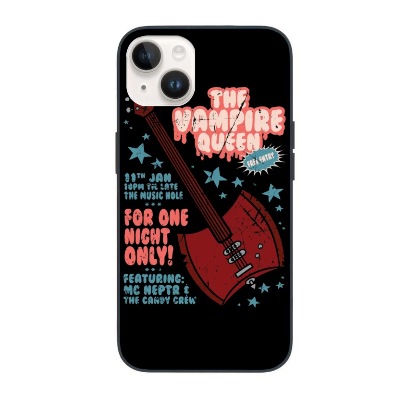 Retro Concert Poster: The Vampire Queen Live at The Music Hole iPhone Case