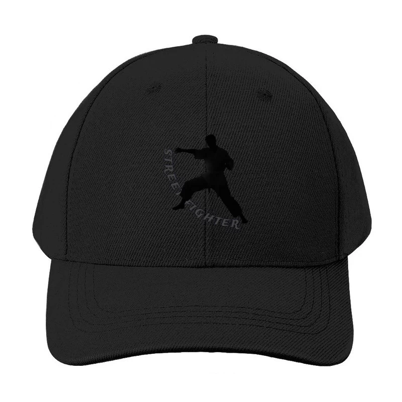 Dynamic Street Fighter Martial Arts Silhouette Baseball Cap