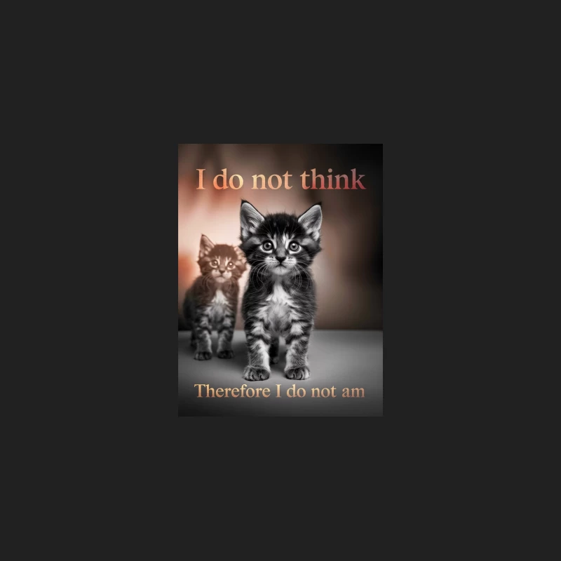Feline Philosophy: Cute Kittens Ponder Existence Bucket Hat