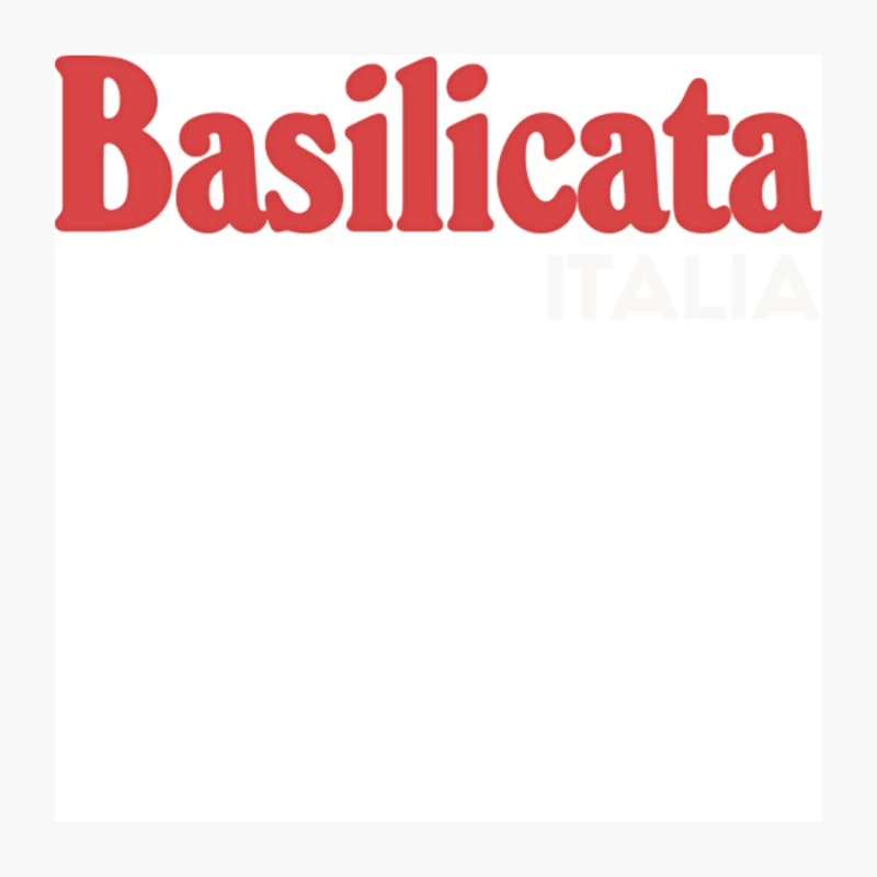 Basilicata  Italia Typography Region Design Pin
