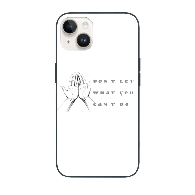 Minimalist Hand-Drawn Motivational Quote Design iPhone Case