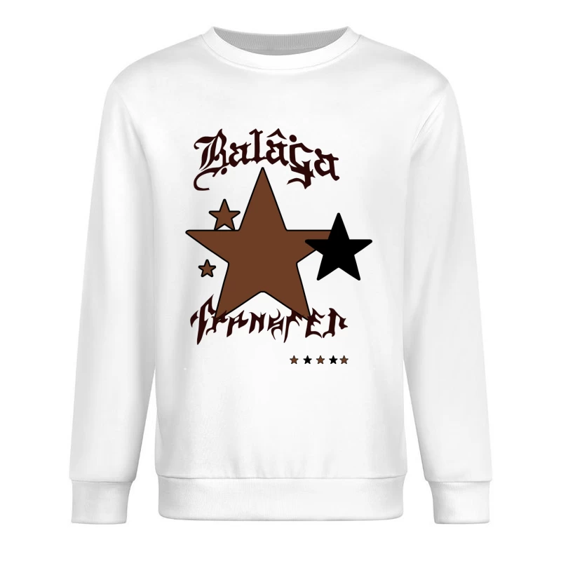 Stern-Design mit Schriftzug Herren Pullover Sweatshirt
